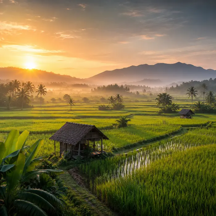 Evening city travel moment in Malaysia